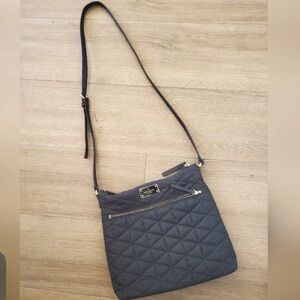 Kate Spade New York Black Quilted Nylon Crossbody Bag